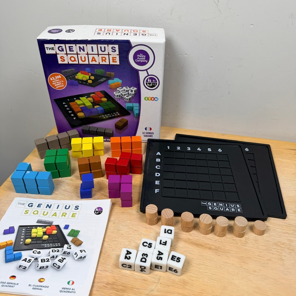 The Genius Square STEM Race Game - 99% Complete - 2018 Happy Puzzle Co.